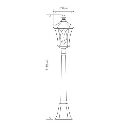 Virgo F капучино уличный светильник на столбе IP44 GLXT-1450F (Elektrostandard, a031924) - Amppa.ru